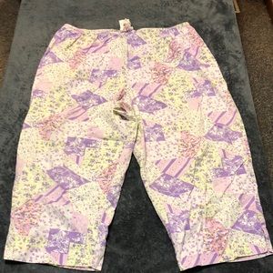 Secret Treasures woman’s bottoms, pink purple and yellow. XL